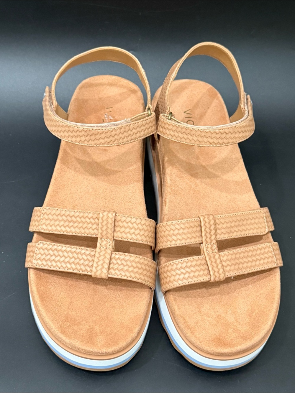 VIONIC Phoenix Lex Platform Sandals Tan Multi Strap Comfort Ortho Sandals Size 9 - Picture 3 of 16